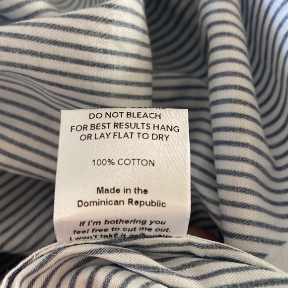 THE KIT. DECONSTRUCTED SHIRT DRESS NAVY STRIPE IN LIGHTWEIGHT COTON 3X NEW - Picture 12 of 14